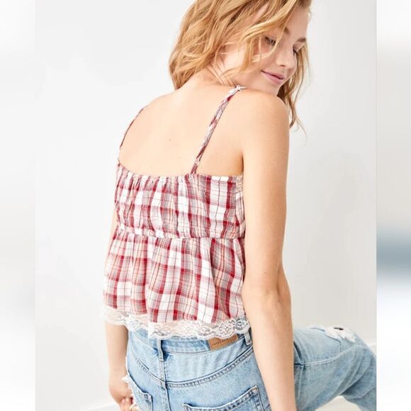 💙3 for $30💙 New York & Company Plaid Summer Tank Top Small - Picture 1 of 8
